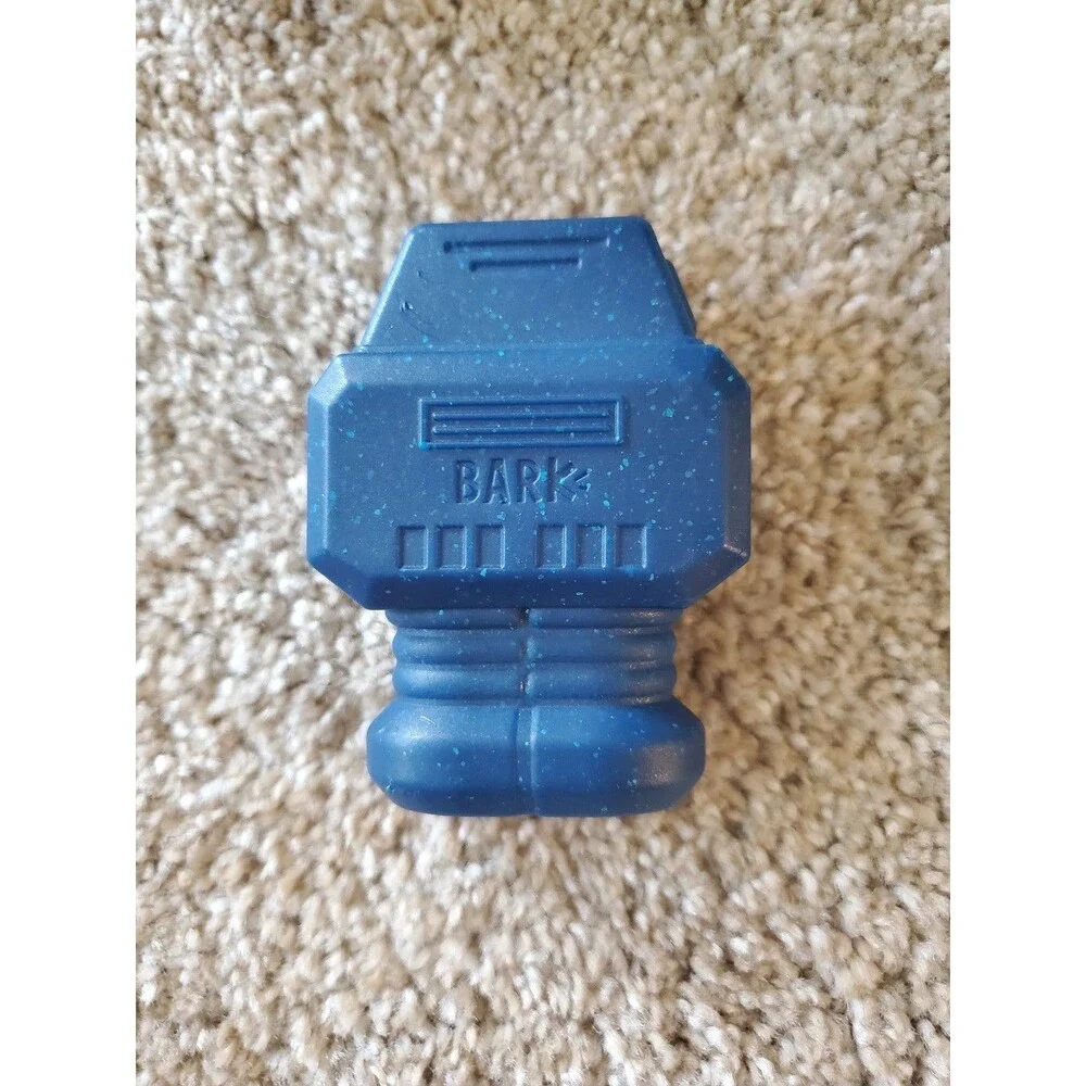 BarkBox Robot Dog Toy – Small – Blue – Durable Hard Chew Toy